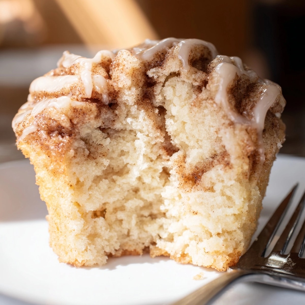 Freshly baked Cinnamon Swirl Ricotta Cupcakes show soft swirls and tempting texture.
