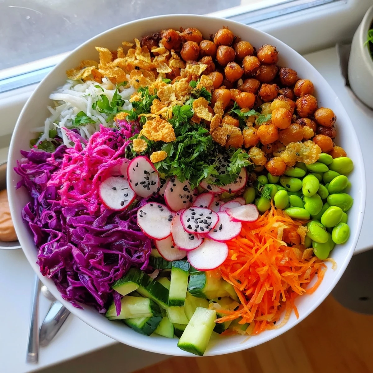 Delightful ASMR Crunch Snack Bowls showcasing fresh ingredients and crispy textures.  