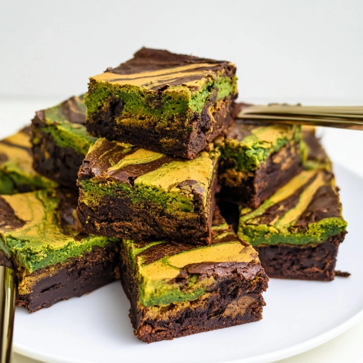 Indulge in vibrant matcha-miso brownies, blending chocolate and umami flavors beautifully.  