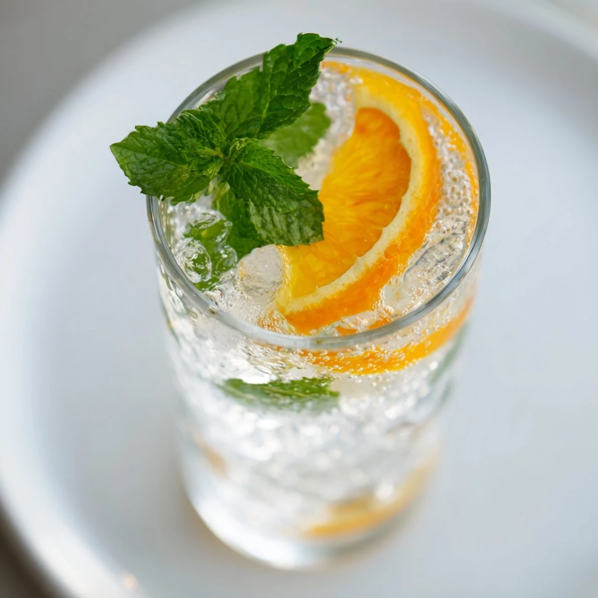 Refreshing probiotic soda mocktail with vibrant citrus and mint, perfect for summer.  