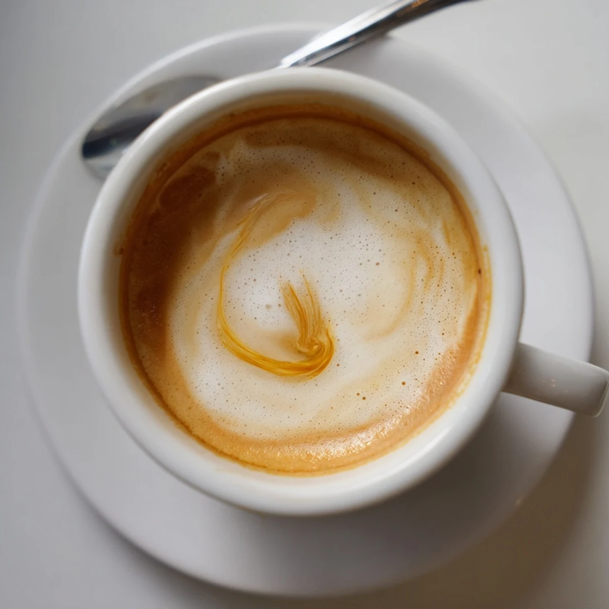 Creamy onion latte topped with foamed milk, perfect for adventurous coffee lovers.  