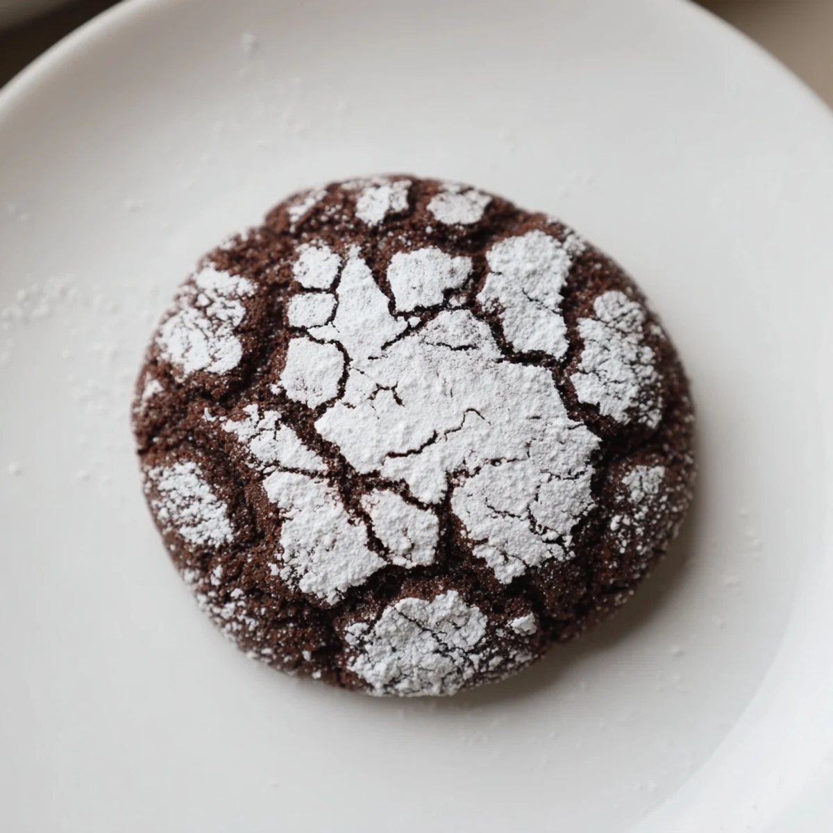 Freshly baked air-fried chocolate crinkle cookies, a classic dessert with a crisp, sugary exterior.