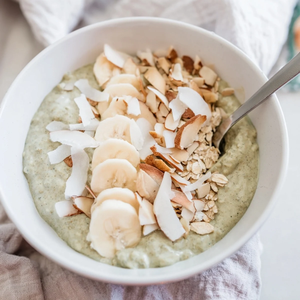 High-Protein Eggnog Matcha Oats