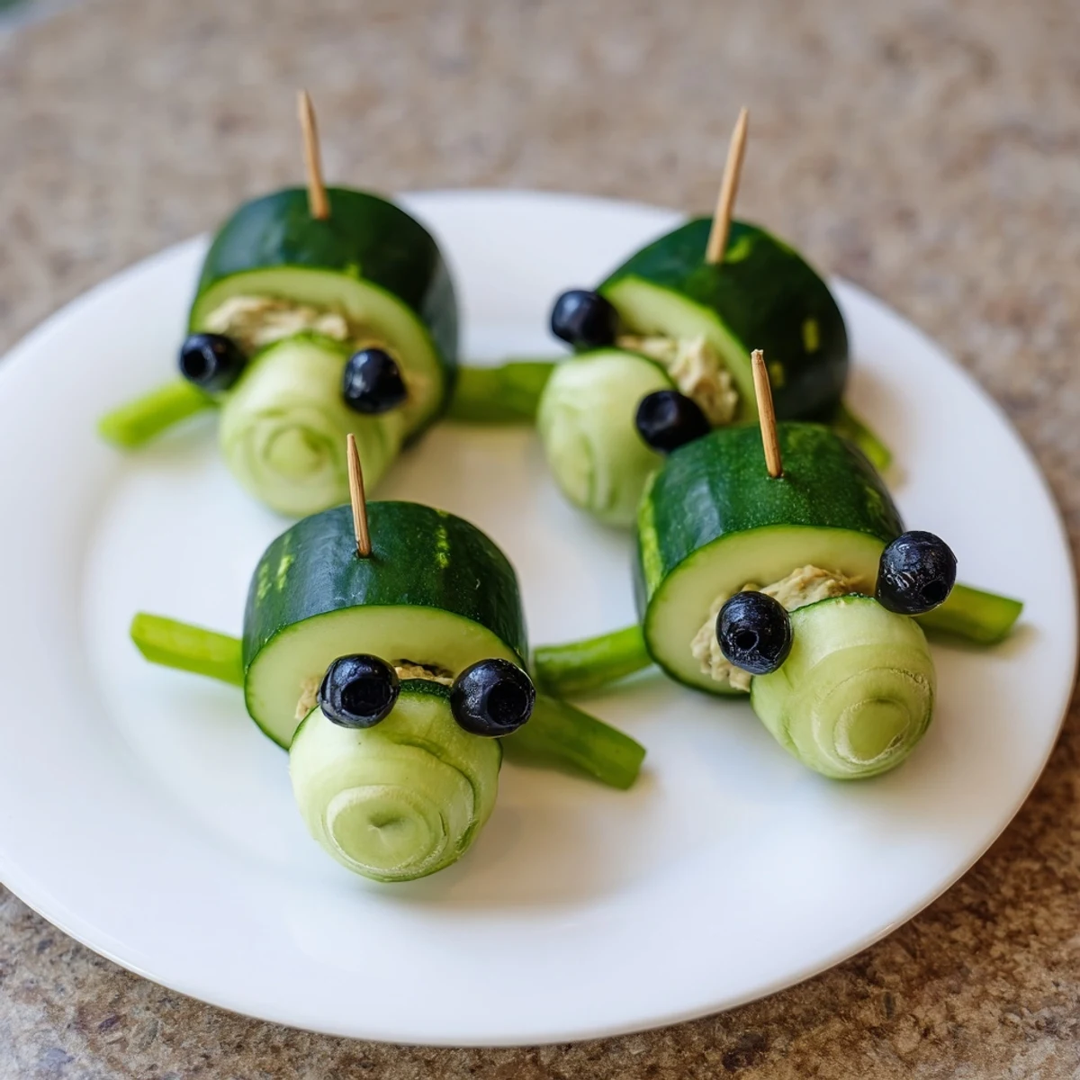 Whimsical slow & savory turtle crudités platter: vibrant, artful vegetables arranged as playful, edible turtles.