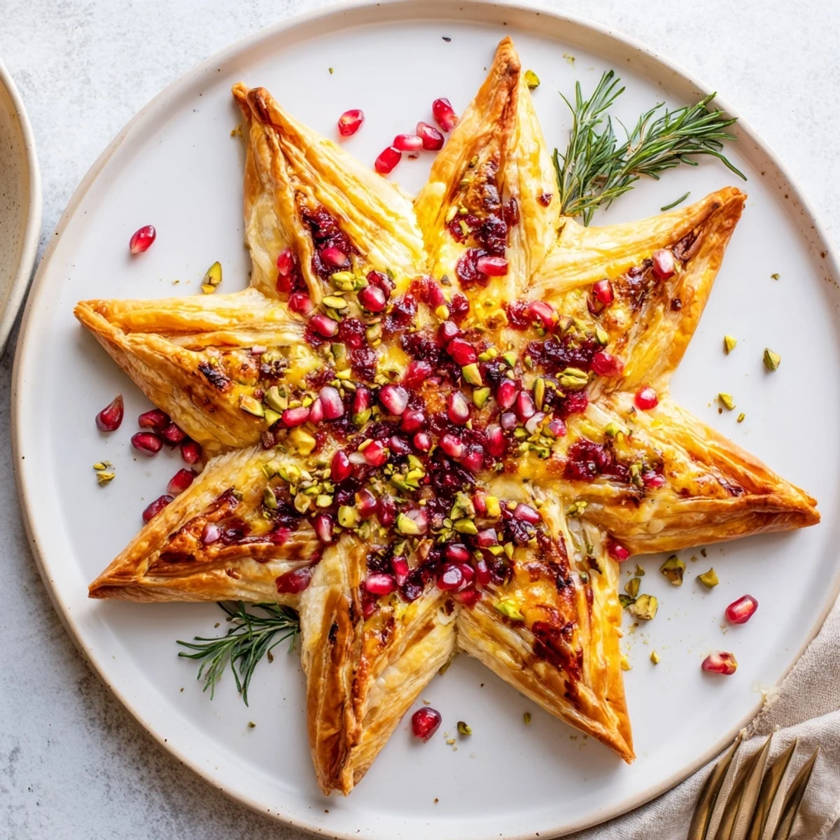 Image of a warm Cranberry Christmas Star, a festive baked star with fruity flavors, perfect for holiday parties.
