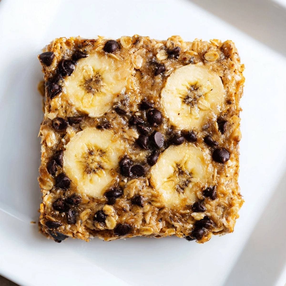 Golden-brown Baked Oats That Taste Like Cake, a warm, inviting square, perfect for breakfast with a light, airy texture.