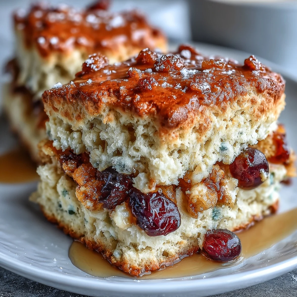 3. Warm orange cranberry scones fresh from the oven, topped with sparkling sugar and served alongside tea for a cozy morning.