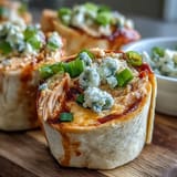 Buffalo Chicken Cream Cheese Pinwheels