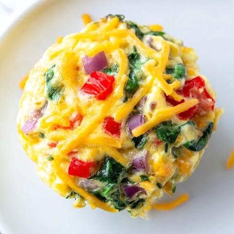 Golden, bubbly-topped veggie egg muffins, featuring colorful veggies, ready for a healthy meal.