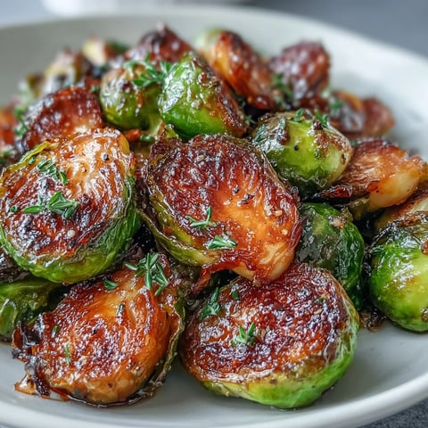 Roasted Irresistible Orange Maple Glazed Brussels Sprouts glisten on a rustic plate, garnished with fresh zest.