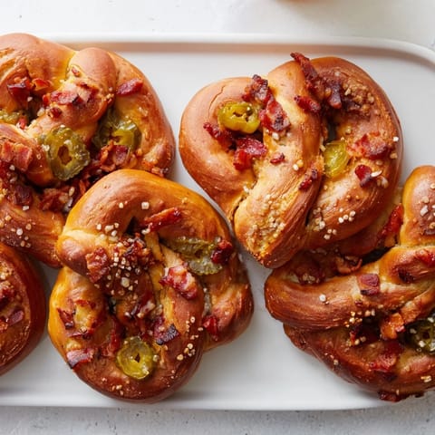 Spicy Pickle Bacon Pretzel Twists