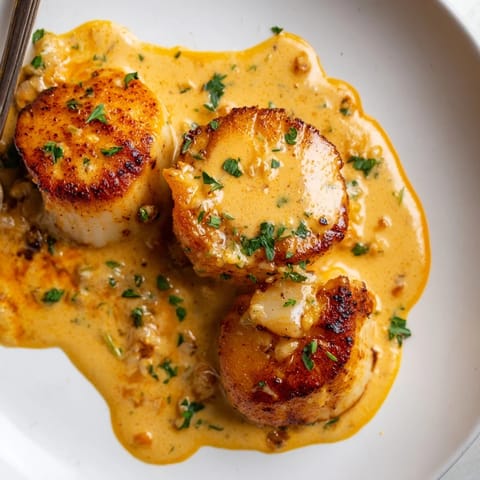 Seared Scallops Cajun Cream