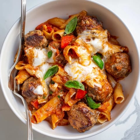 Italian Meatball Pasta Skillet