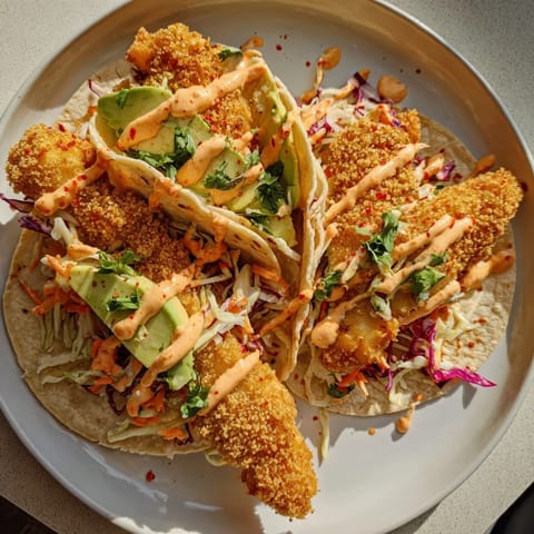 Crispy Fish Tacos Slaw