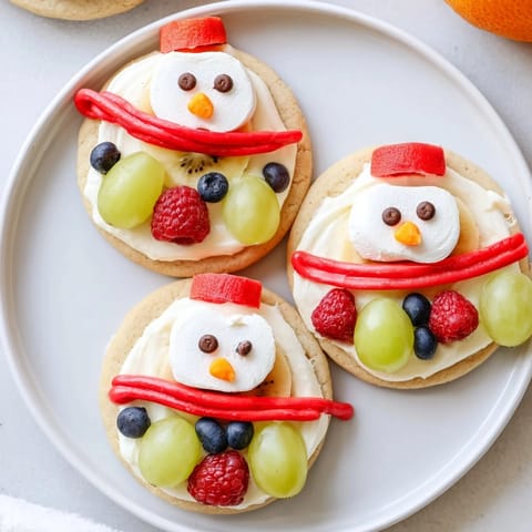 Melting Snowman Fruit Pizza #277