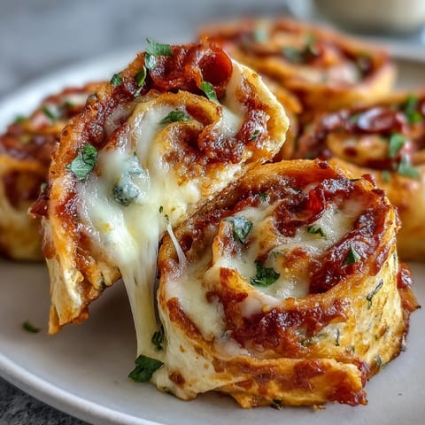 Freshly sliced Tortilla Pizza Rolls sit on a wooden board, showcasing melted cheese and pepperoni for an easy lunch or game day snack.