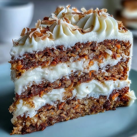 A freshly baked Christmas Hawaiian Carrot Pineapple Cake sits in a round pan, garnished with warm spices and creamy frosting, ready for festive holiday gatherings.