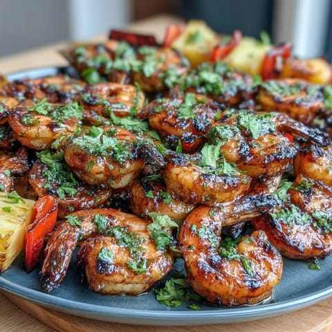 Grilled shrimp and pineapple skewers with cilantro lime marinade offer a vibrant, smoky-sweet flavor perfect for summer cookouts.