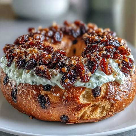 Golden-brown high-protein cinnamon raisin bagels with Greek yogurt, chewy and aromatic, dotted with juicy raisins and a warm cinnamon swirl.