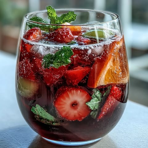 A vibrant spring sangria mocktail with white grape juice and fresh citrus slices in a clear pitcher.  