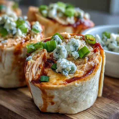 Buffalo Chicken Cream Cheese Pinwheels
