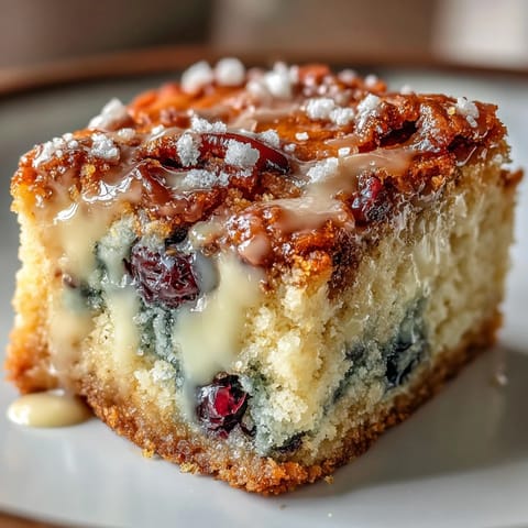 Chewy White Chocolate Lemon Blueberry Blondies studded with sweet berries and bright citrus zest.