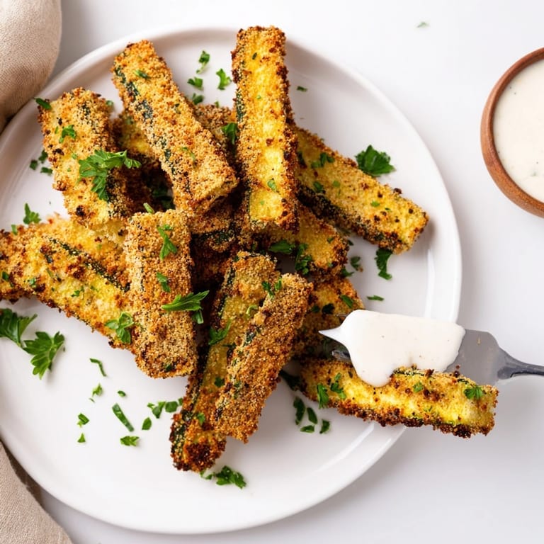 Oven-baked Cheesy Cajun Zucchini Sticks on parchment, a healthy, flavorful appetizer alternative.