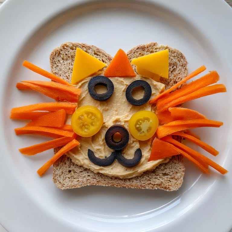 A fun and healthy King of the Jungle Lion Lunch Board, bursting with fresh produce and cheese.