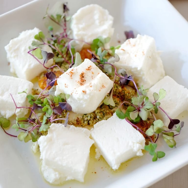 This stunning checkerboard garden, with vibrant green herbs, makes an ideal, impressive appetizer for guests.