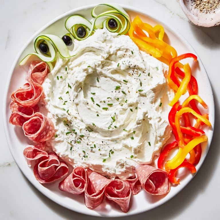 Vivid spirals of prosciutto and salami plus peppery curls create a striking The Medusa Curls appetizer.