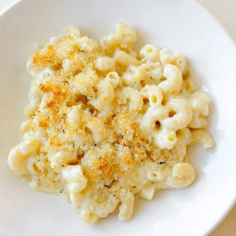 Warm, comforting bowl of mac and cheese, featuring melted cheese and tender macaroni noodles ready to serve.