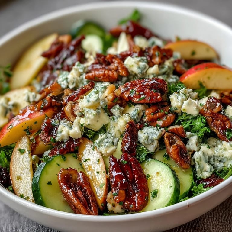 A vibrant, refreshing salad featuring crunchy celery, juicy apples, and creamy feta, tossed in a tangy honey-Dijon dressing.