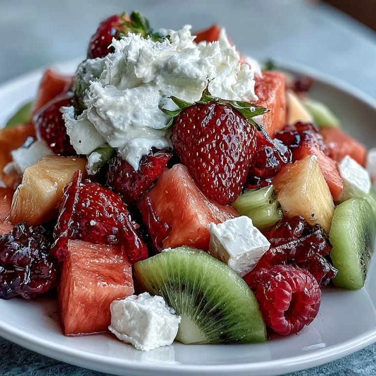 Rainbow fruit table featuring juicy oranges, grapes, and watermelon, paired with rich dairy-free coconut whipped cream.  