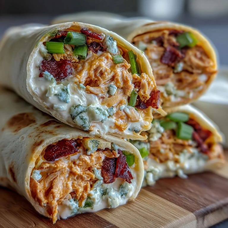 Creamy Buffalo Chicken Pinwheel Wraps featuring spicy wing sauce, tangy blue cheese, and crunchy celery, perfect for game day snacking.
