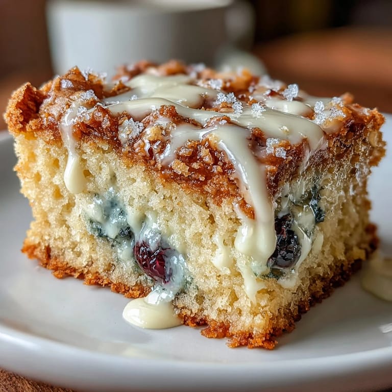 Delicious White Chocolate Lemon Blueberry Blondies, perfect for a spring brunch or summer treat.