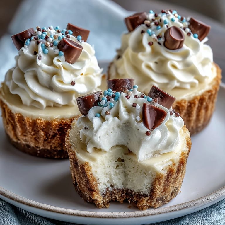 Miniature individual Easy Graduation Cheesecake Bites, a delightful, sweet dessert for any celebration.