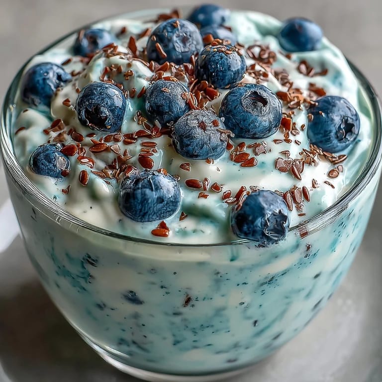 Creamy Kefir Blueberry Flaxseed Smoothie, a vibrant, healthy breakfast blend.