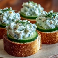 Derby Day Benedictine Cucumber Canapés: vibrant green spread on toasted bread.